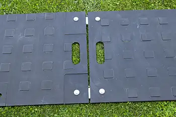 Verbindung Lastverteilungsplatten zu Fahrspuren im stabilen Verbund