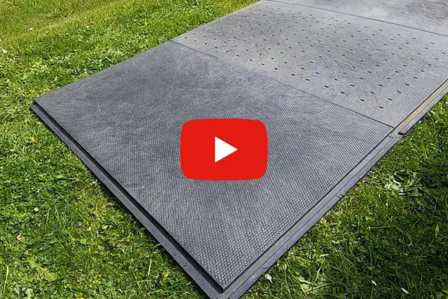 Video Schwerlastmatte Aufbau und Abbau sowie Handhabung und Einsatz erkl&auml;rt