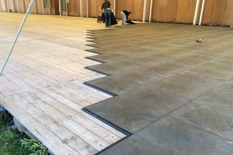 Allzweck-Schwerlastbodenmatte TERRApublic als Zeltboden