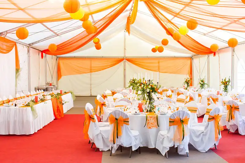 Bodenplatte Colour rot in Zelt