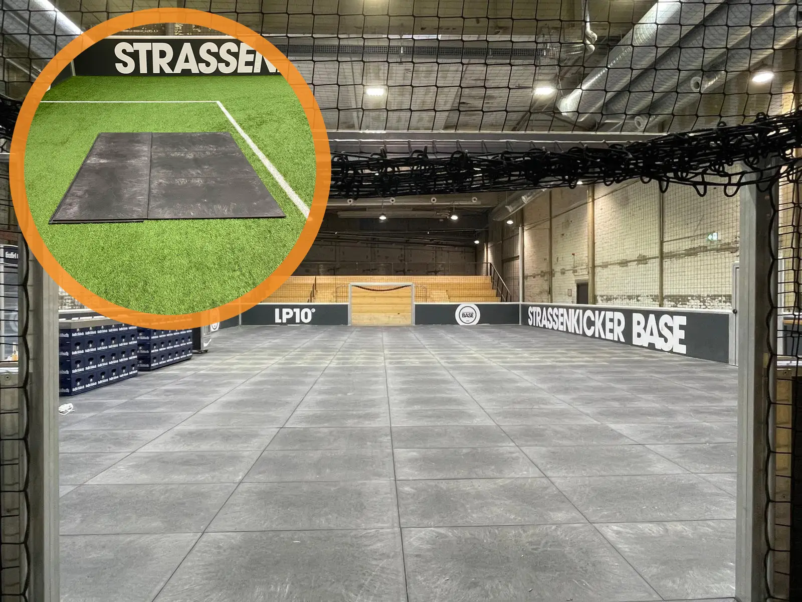 Schwerlastmatte TERRApublic schützt sensible Sportböden Schutz für sensible Sportböden oder Kunstrasen