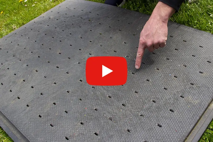 Video Schwerlastmatte TERRApublic Drain Aufbau und Abbau sowie Handhabung und Einsatz erklärt
